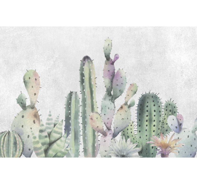 Desert mural cactus wall art decoration - TenStickers