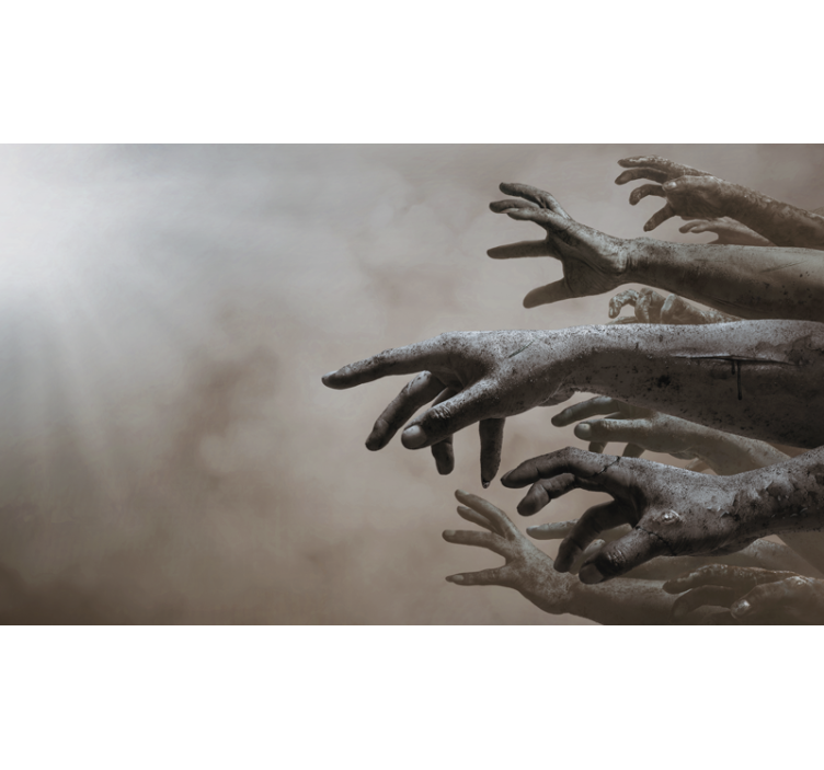 Zombie ghost hands wall mural - TenStickers