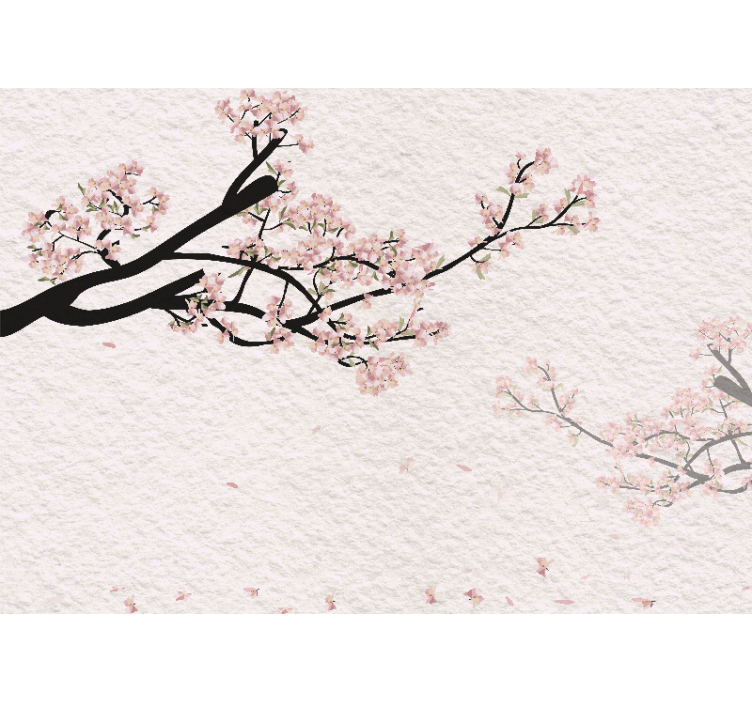 Fleur de Cerisier panoramic mural - TenStickers