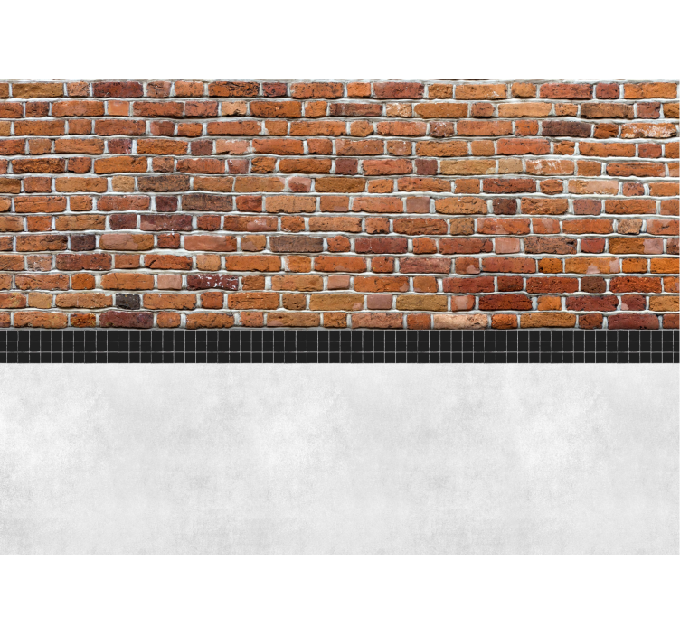 Los ladrillos con baldosas brick wall mural - TenStickers