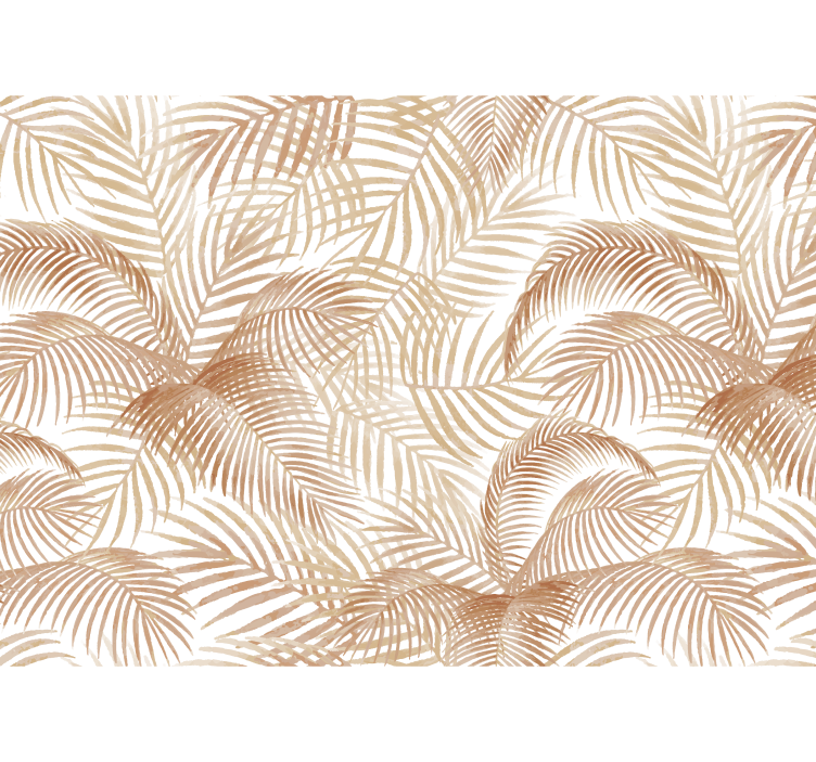 Exotic palms terracotta wall mural - TenStickers