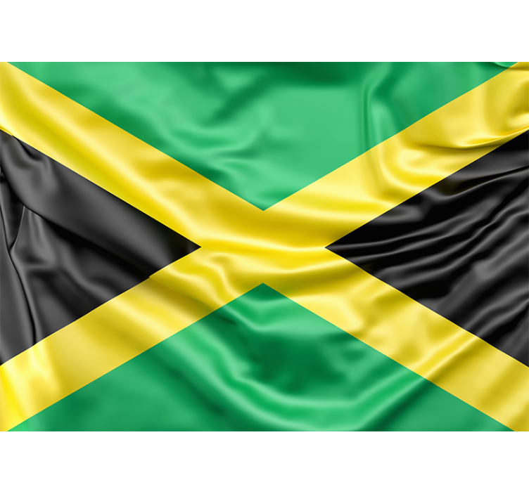 jamaican flag wall mural - TenStickers