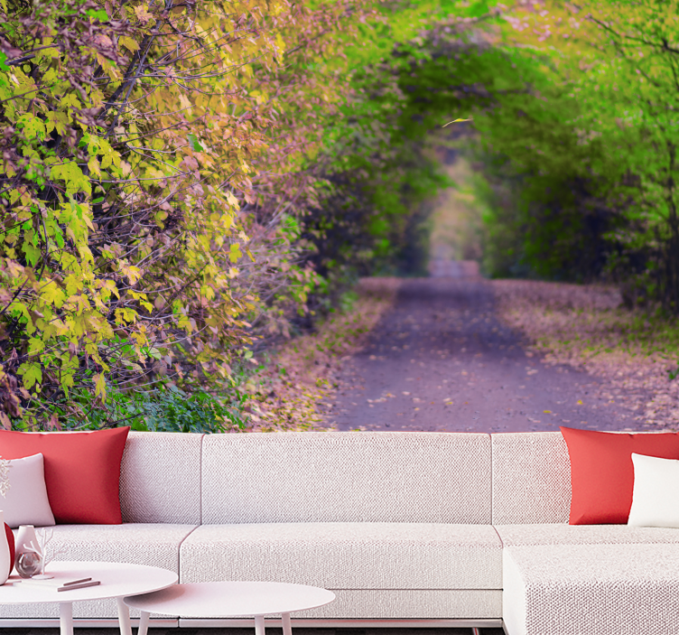 3D effect in green cave 3D wall mural - TenStickers