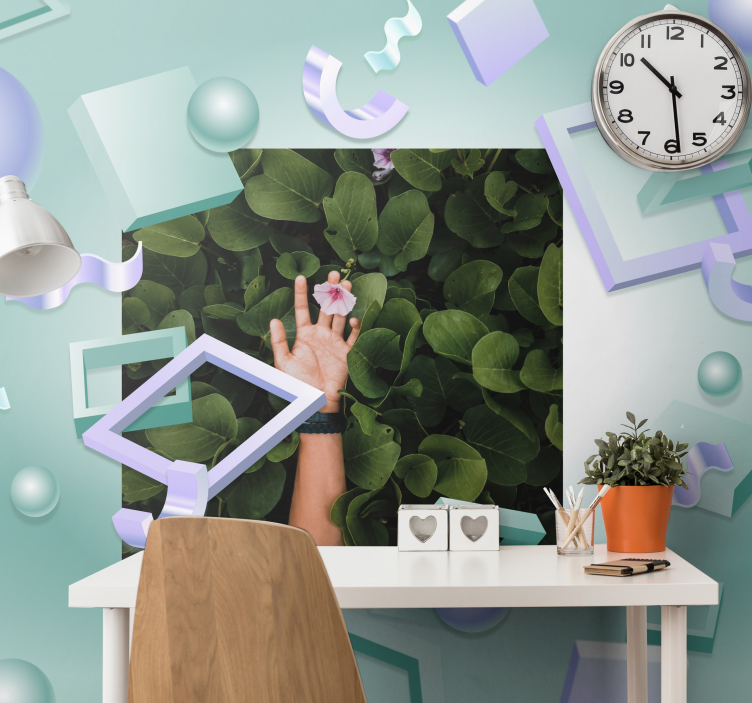 3d effect photomural with photo - TenStickers