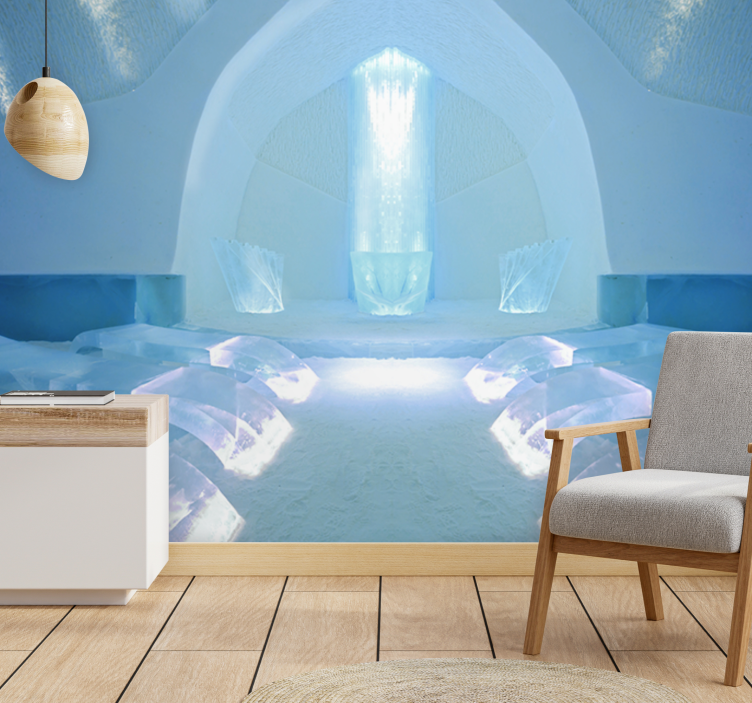 3D Iglo Tunnel Texture Wall Mural - TenStickers