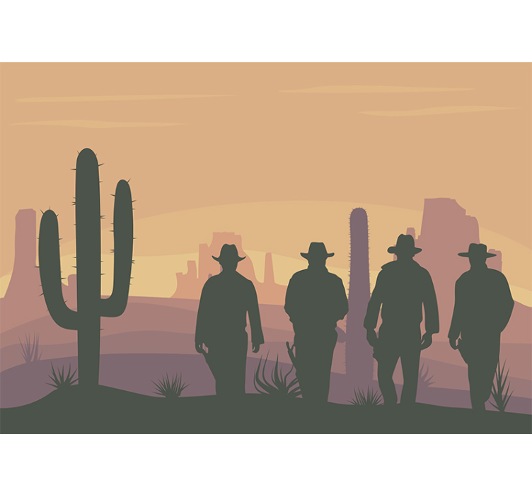 Wild west Desert Wall Mural - TenStickers