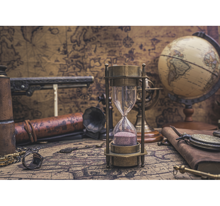 City wall mural antique timepieces collection - TenStickers