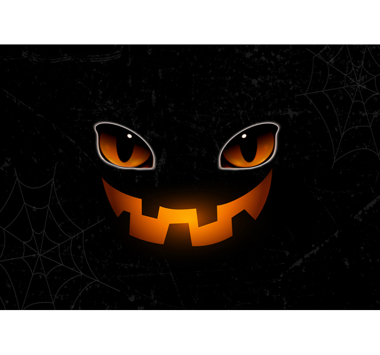 Spooky Pumpkin Eyes halloween mural - TenStickers
