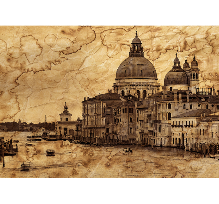 Venetian Waterfront View city wall mural - TenStickers