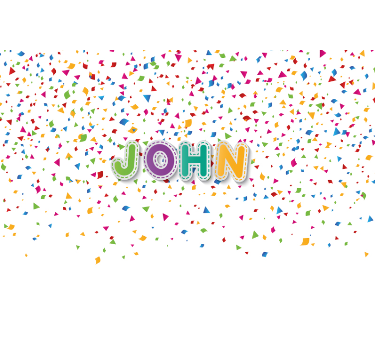 Personalised confetti custom wall mural - TenStickers