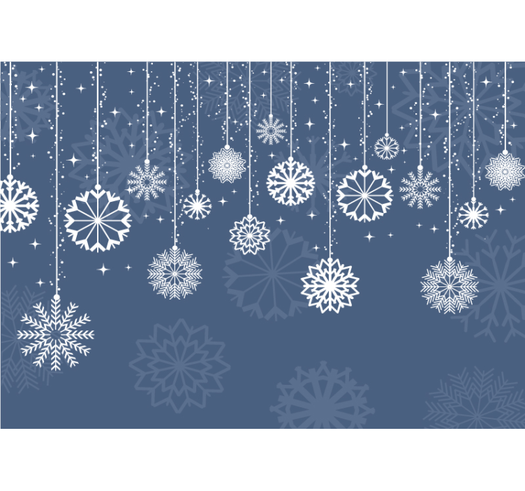 Falling Snowflakes christmas mural - TenStickers