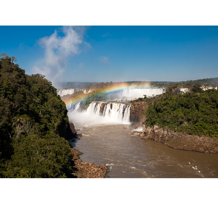 Iguazu Falls Rainbow mountain wall mural - TenStickers