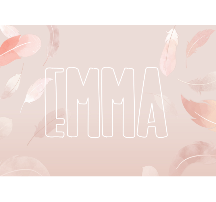 Nursery mural personalized name design - TenStickers