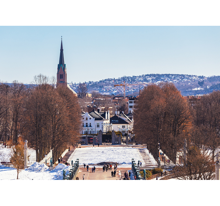 Oslo in winter wall mural - TenStickers