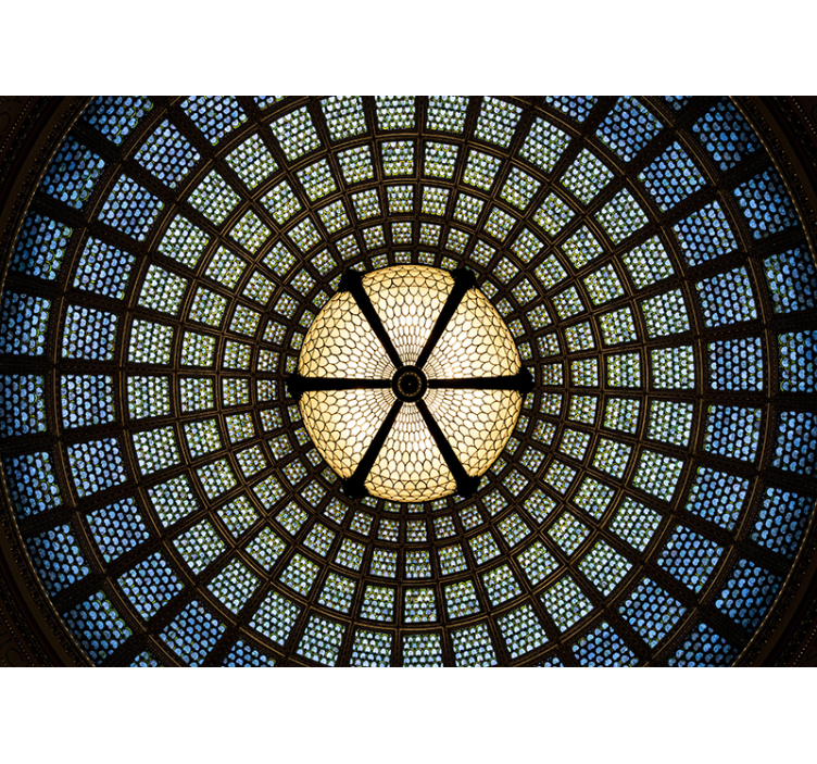 Stained Glass Ceiling 3d wall mural - TenStickers