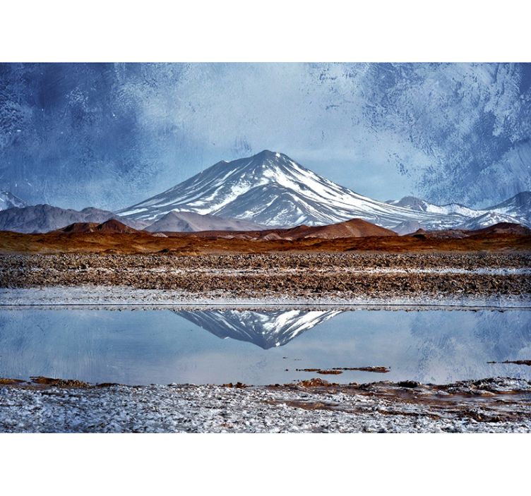 Mountain lake in the Andes Mountain wall mural - TenStickers
