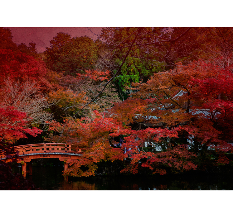 Nature wall mural autumn serenity - TenStickers