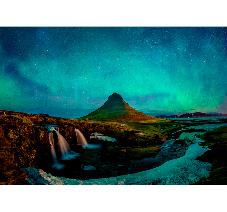Northern Lights View landscape mural wallpaper - TenStickers