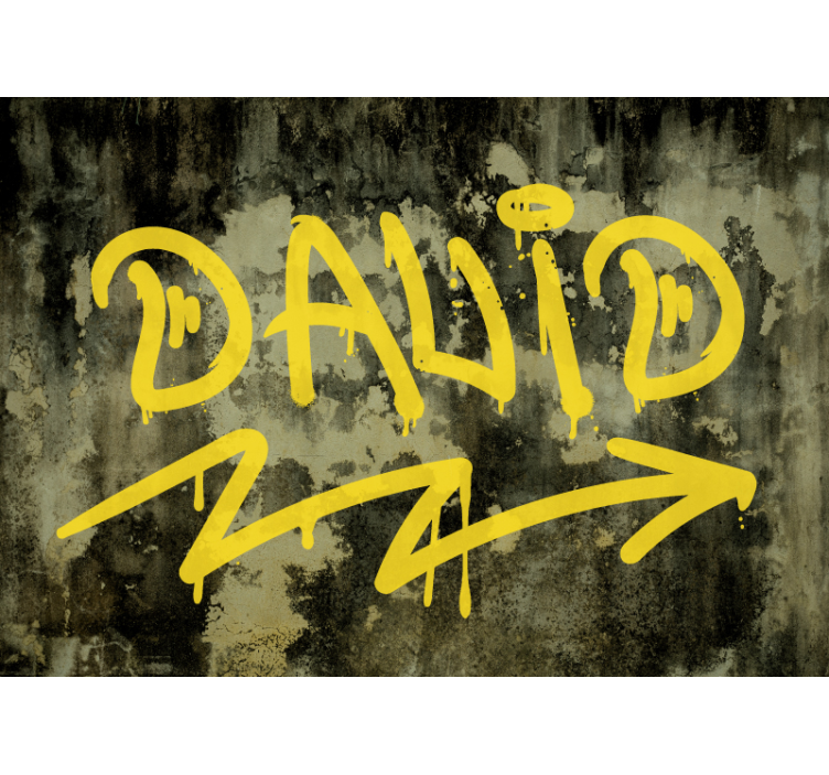 Yellow Street Art graffiti wall mural - TenStickers