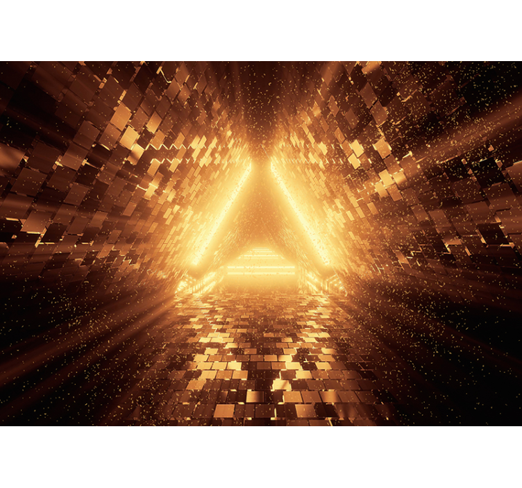 Golden Light Pathway abstract wall mural - TenStickers