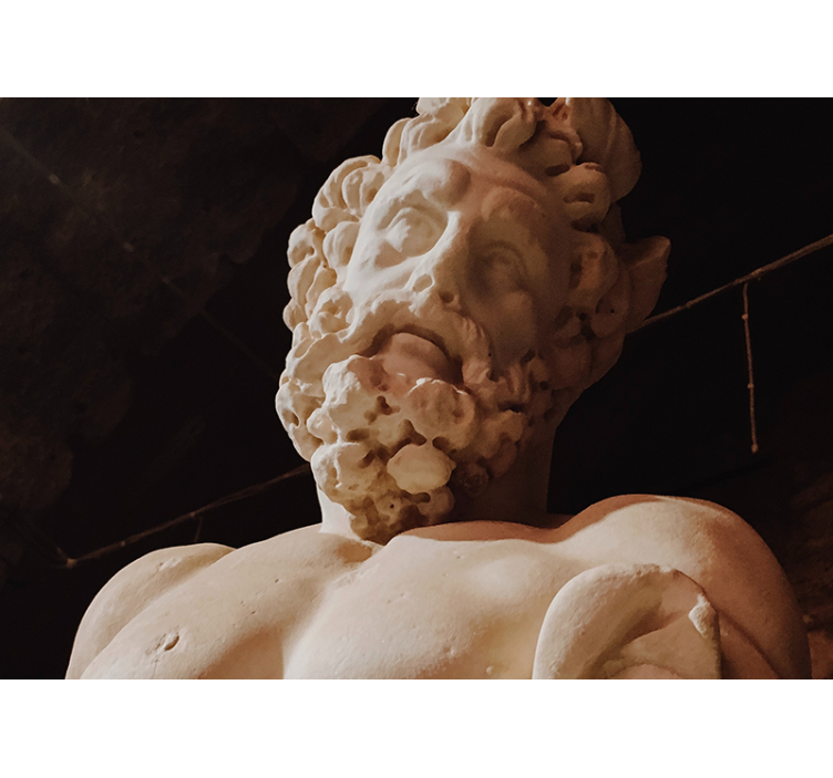 zeus on black background living room wall mural - TenStickers