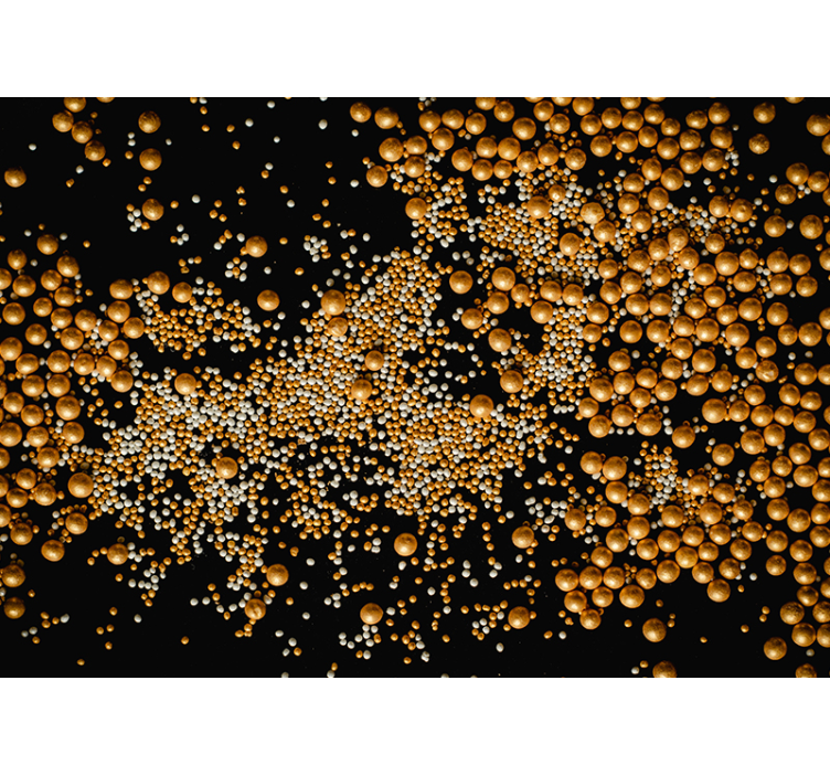 Cushion texture and golden sphere 3D Wall Mural - TenStickers