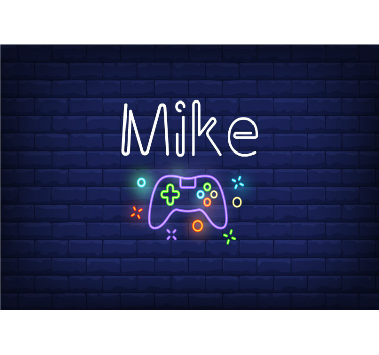 console controller with neon lights custom wall mural - TenStickers