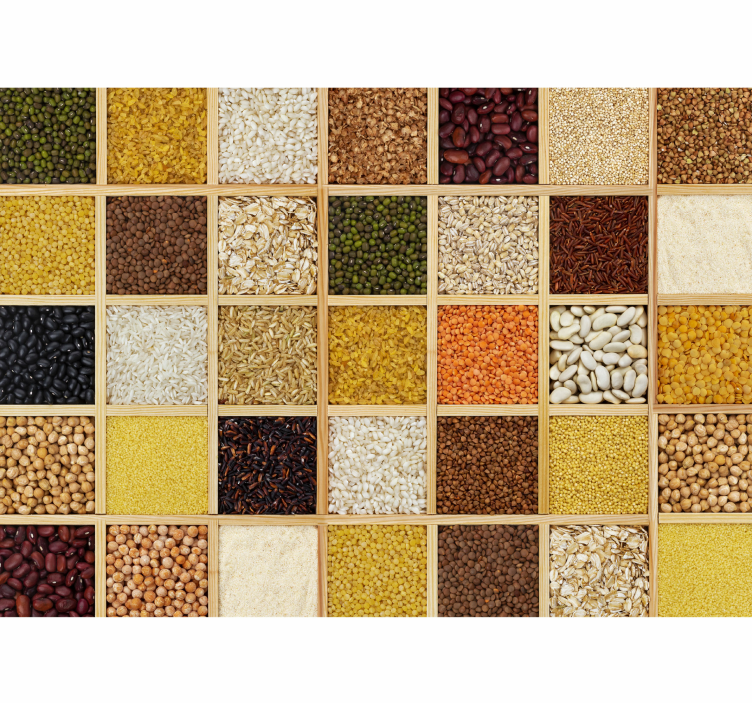 Wall mural kitchen different legumes - TenStickers