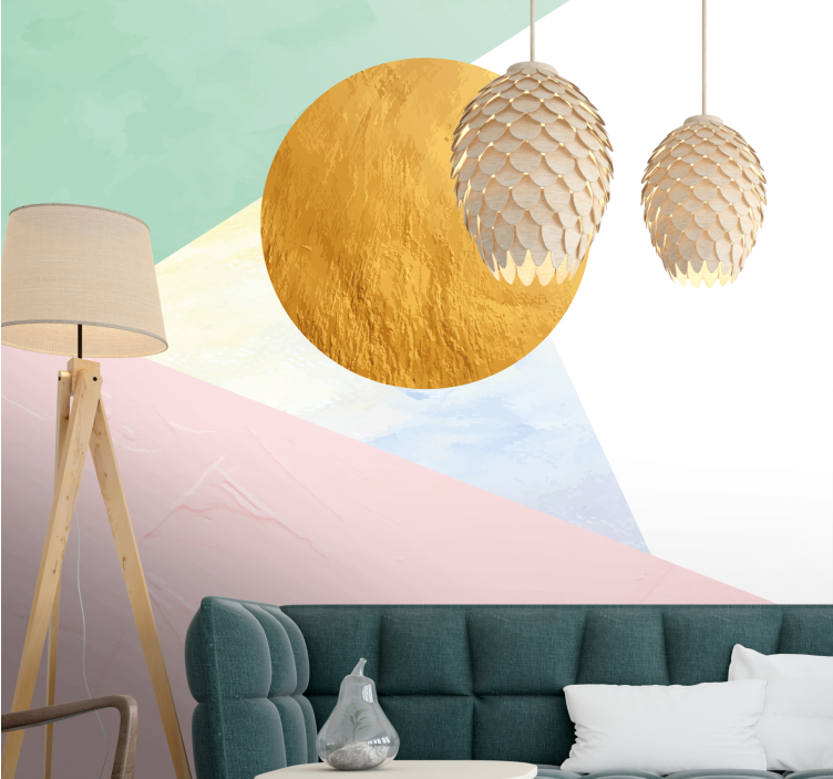 Abstract wall mural elegant geometric patterns - TenStickers