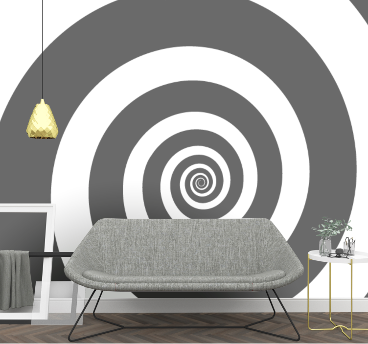 Abstract wall mural spiral illusion design - TenStickers