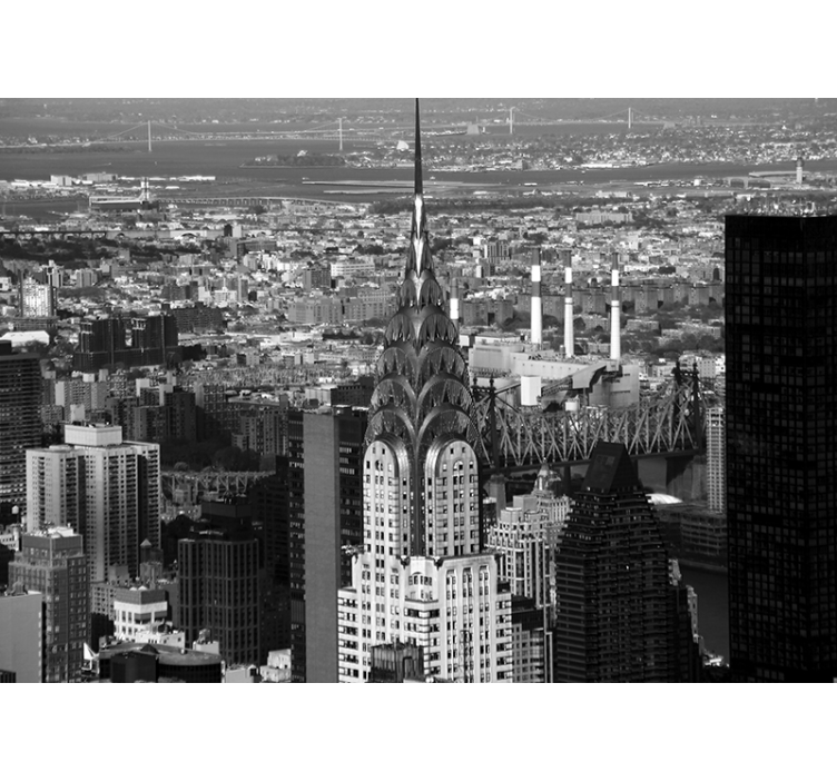 Aerial Empire State New York wall mural - TenStickers