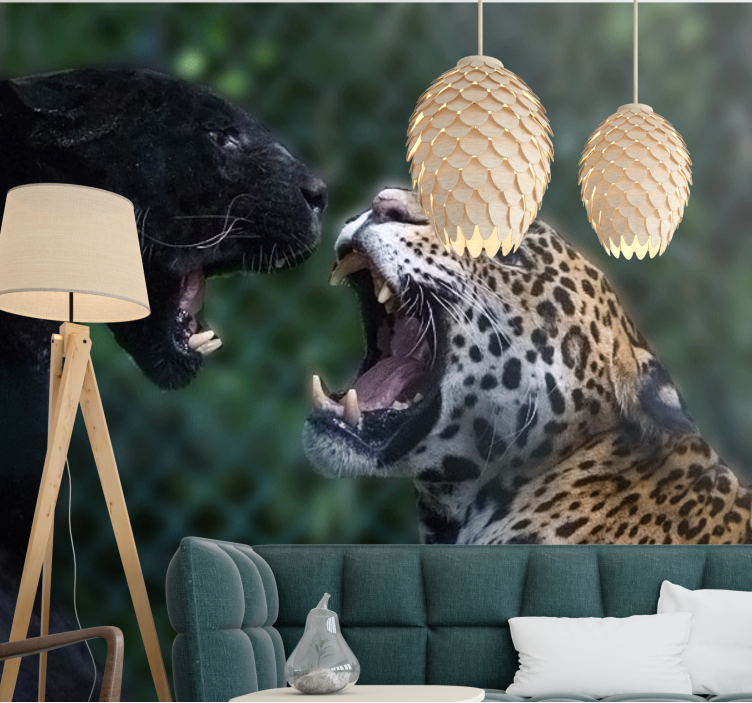 Animal wall mural panther and jaguar design - TenStickers