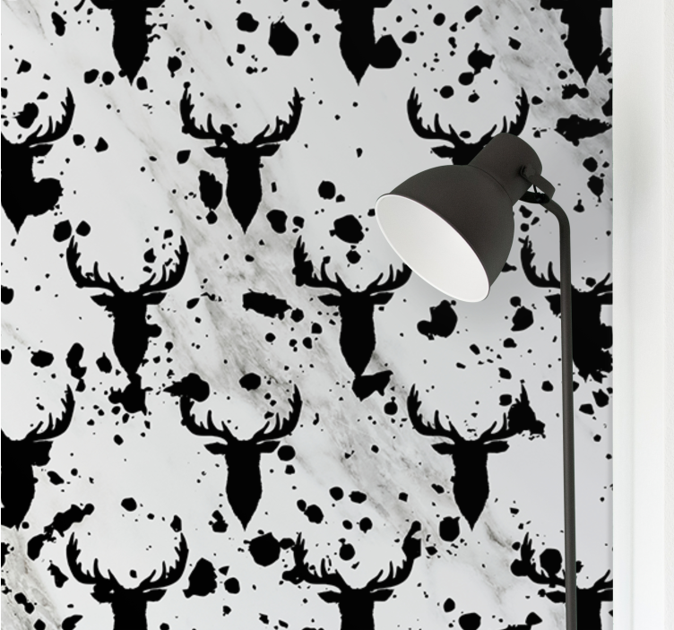 Animal wall mural stag silhouette design - TenStickers