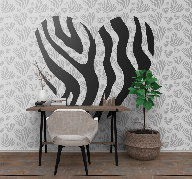 Animal wall mural zebra stripe design - TenStickers