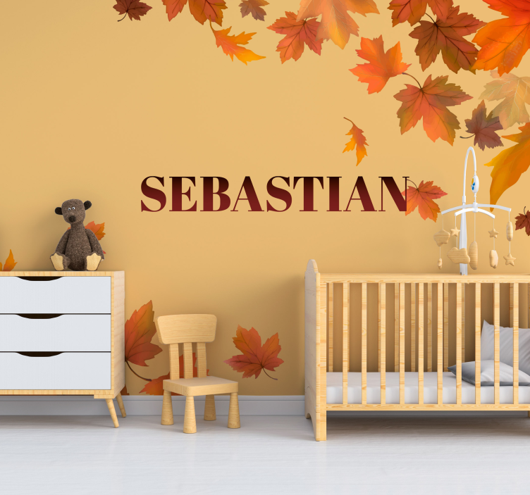 Autumn Leaves Arrangement flower mural - TenStickers