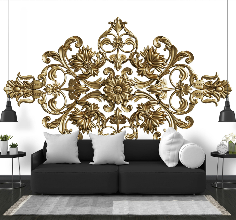 barocco style background vintage wall mural - TenStickers