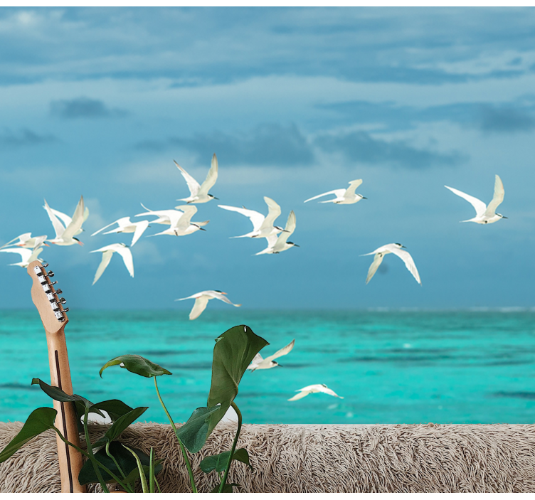 Birds flying animal wall mural - TenStickers