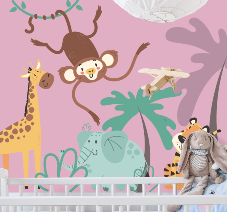 "Boho" kids jungle wall mural - TenStickers