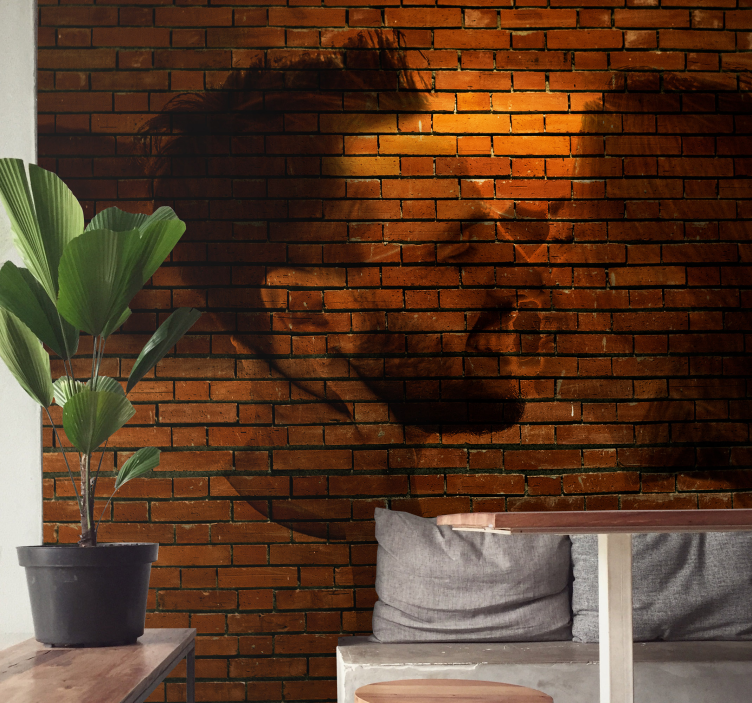 Brick textured photo customizable 3D Wall Mural - TenStickers