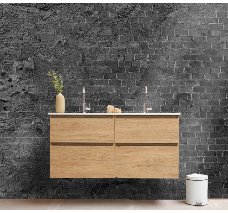 Brick wall mural rough brick texture - TenStickers