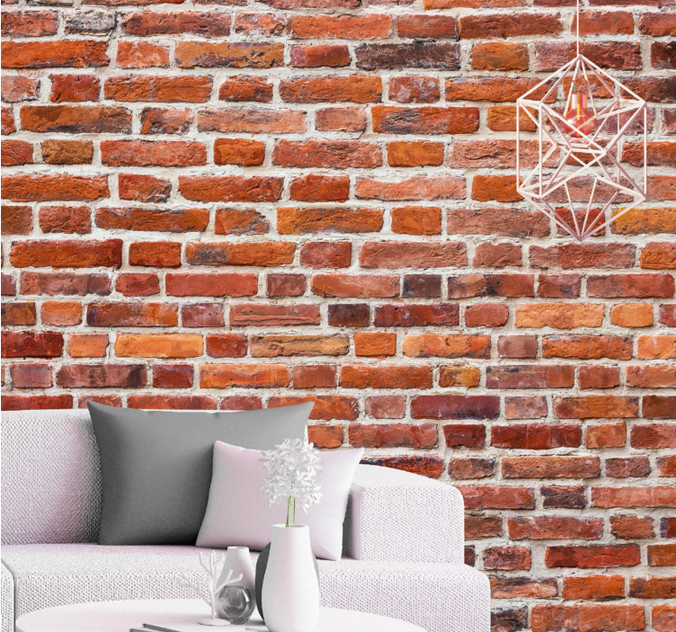 Brick wall mural rustic brick design - TenStickers