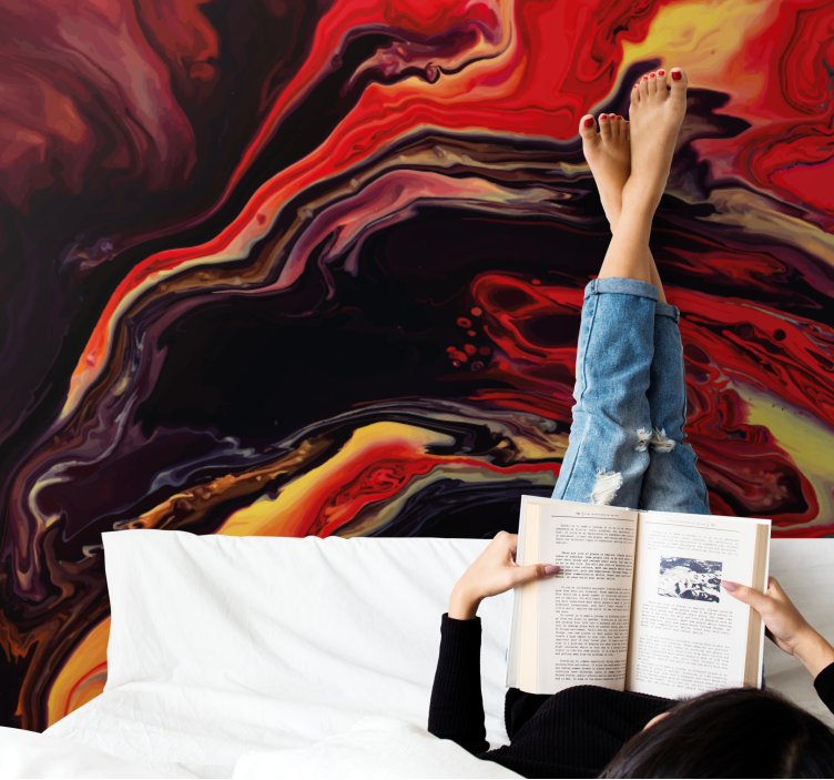 Brown and red marble Abstract Wall Murals - TenStickers