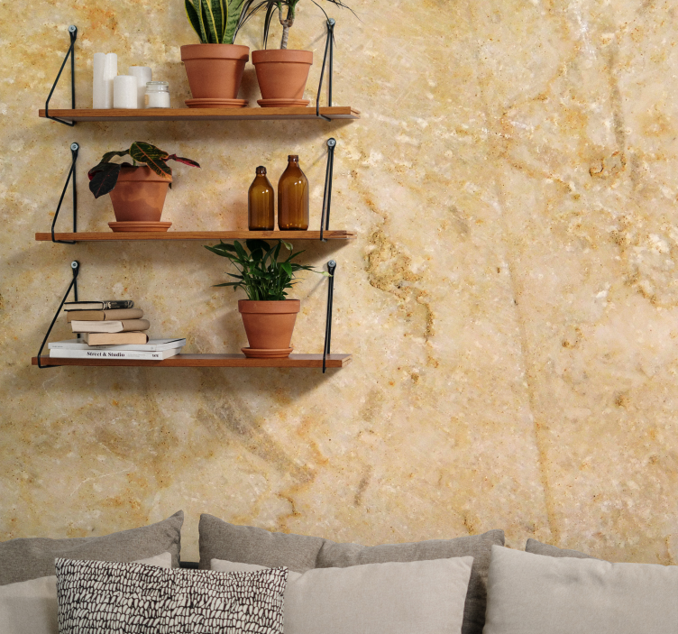 Light Brown stone wall mural - TenStickers