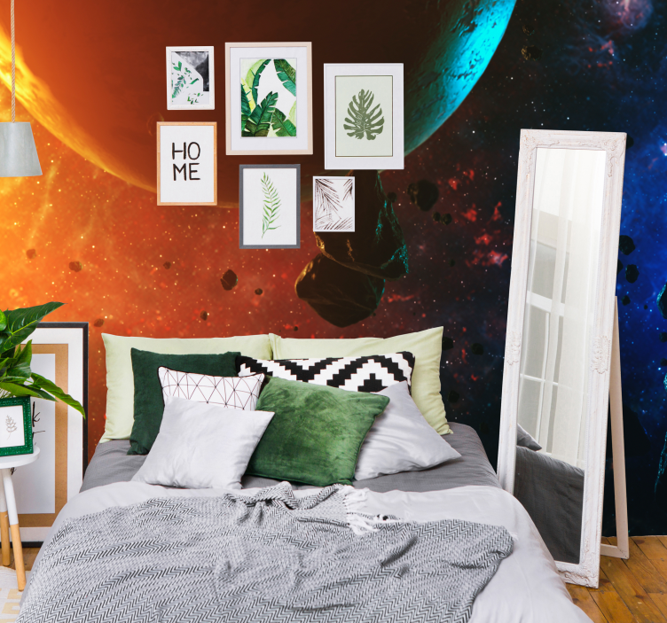 Celestial Greenery Display waterfall mural - TenStickers