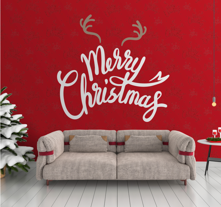 Christmas mural joyful christmas greeting - TenStickers