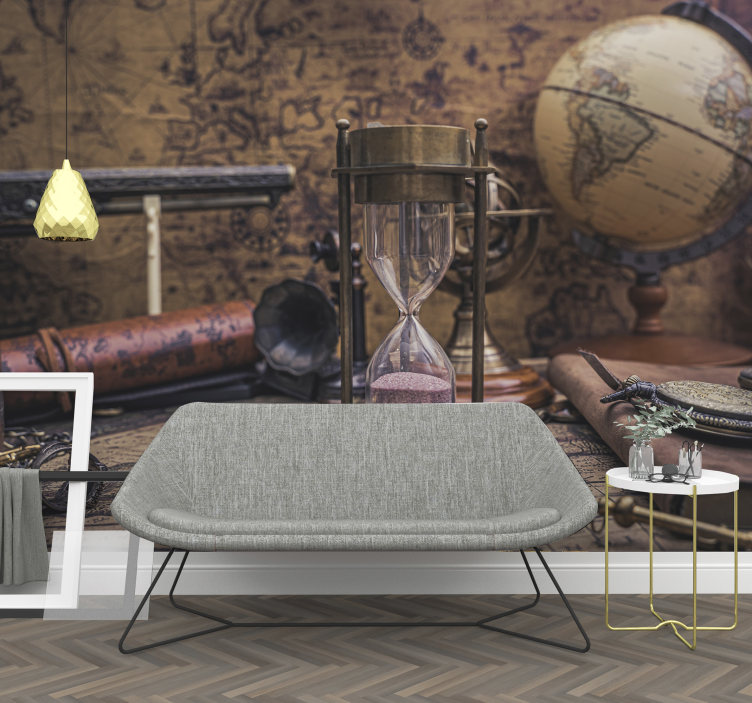 City wall mural antique timepieces collection - TenStickers