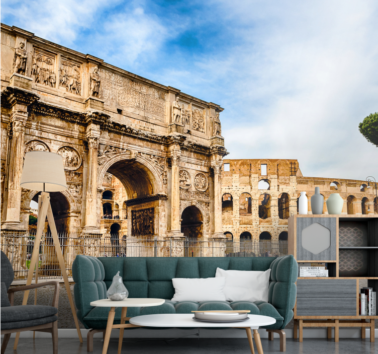 City wall mural rome's historic landmarks - TenStickers