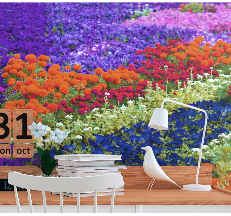 Colorful field wall mural - TenStickers