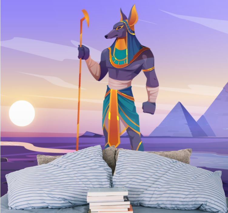 Colorful Recreation of Anubis modern wall mural - TenStickers