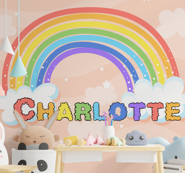 Colourful Rainbow custom wall mural - TenStickers